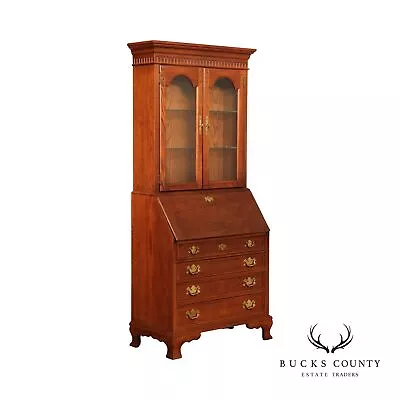 Jasper Cabinet Chippendale Style Carved Oak Secretary Desk • $1195