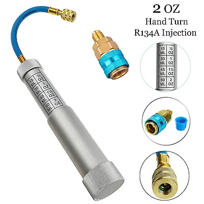 A/C Oil And Dye Injector Refrigeration Tools With Snap Quick Coupler R-134a L1K4 • $28.55