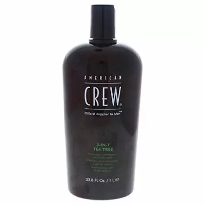American Crew 3-In-1 TEA TREE Shampoo Conditioner & Bodywash 33.8oz SPECIAL! • $23.90