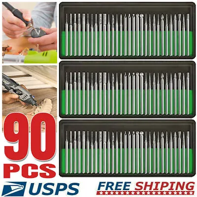 90pcs Diamond Burr Set Drill Bits Mini Drill For Dremel Rotary Tool Accessories • $10.99