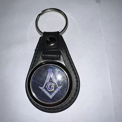 Masonic Leather Key Chain Fob (SCA-4025) Mason Freemason • $5