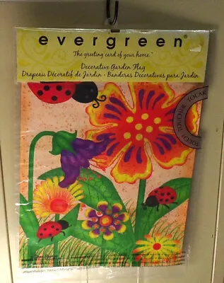 Garden Ladybugs Garden Flag 12.5  X 18  New Evergreen Flag & Garden • $9.99