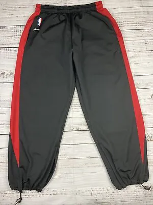 Nike Team NBA Miami Heat Warm Up Pants Sz XL Embroidered Black Red USA Made • $31.49
