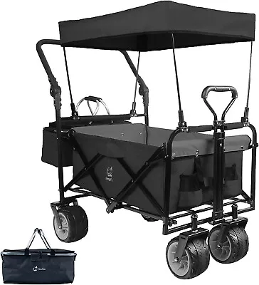 Heavy Duty Collapsible Cart Wagon Cooler Bag Outdoor Folding Utility • $159.99