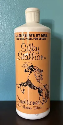 Vtg RARE Silky Stallion HUMAN Conditioner HEALTHY SHINY THICK HAIR VOLUME READ • $23.40