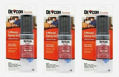 3~ Devcon 5 Minute EPOXY GEL Cream 0.84oz Cures Quick 2500 Psi Hold Strong 21045 • $21.70