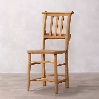 Dining Chairs Solid Oak Dining Chairs Vertical Slat Chapel Chairs • £125