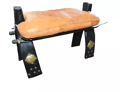 Vintage Camel Saddle Seat Or Foot Stool Bench • $175
