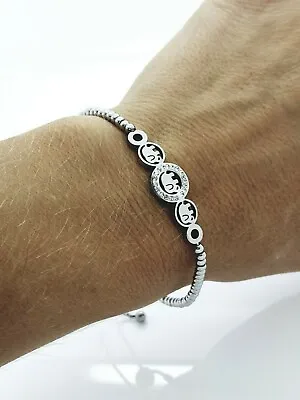 Women's Stainless Steel Sliding Bracelet Elephant Ladie's Jewellery • £10