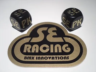 £11.50 • Buy Old School Bmx Se Racing Pk Ripper Dust Valve Caps Black And Gold