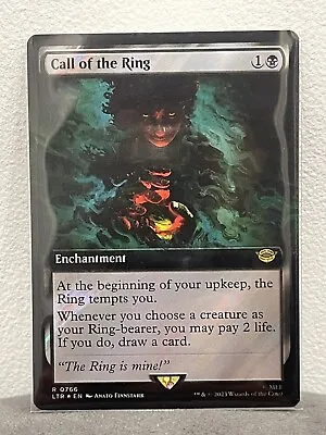Call Of The Ring EXTENDED ART Magic Lord Of The Rings SURGE FOIL LTR MTG 766 • £8.50