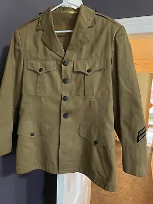 Post WW1 1922 And After USMC Tan Khaki Summer Uniform Named • $199.99