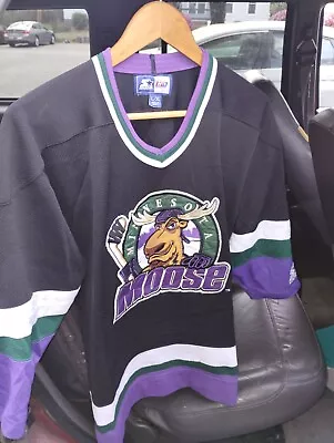 Vintage 90s Starter Minnesota Moose IHL Hockey Jersey MEDIUM Embroidered • $92
