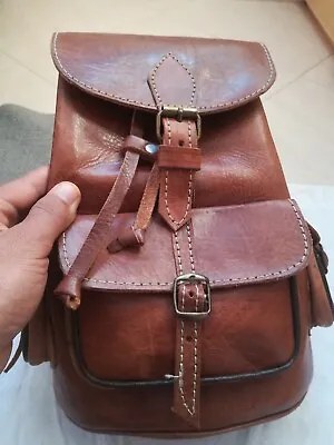 Handmade Small Backpack Moroccan Leather Bag High Quality Leather Bag • $77