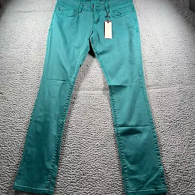 QS By S.Oliver Jeans Womens 42X32 Catie Slim Leg Low Tube Teal Fun Spring Pants • $22.47