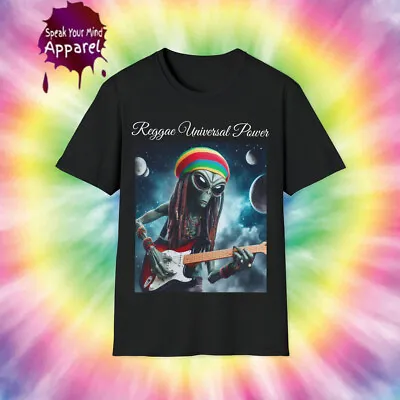 Unisex Cotton T-Shirt. Reggae Alien Rasta. Rastafari Funny Shirt • $20