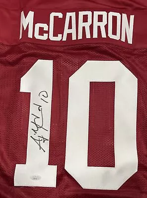 AJ McCarron Signed Custom Alabama Crimson Jersey PROOF W/ JSA COA Roll Tide A.J. • $124.95