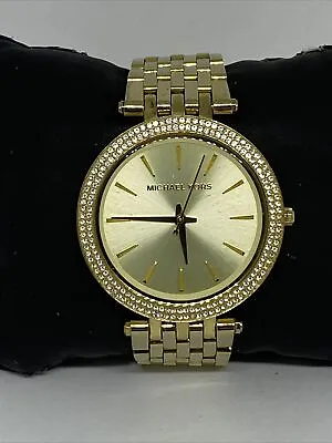 Michael Kors Darci MK3191 Women's Gold Stainless Steel Analog Dial Watch RQ47 • $59.99
