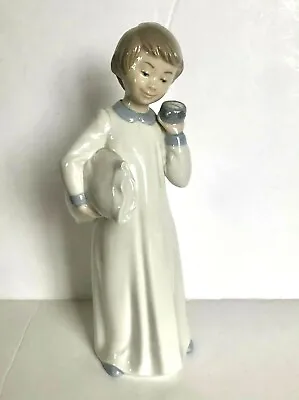 Lovely Zaphir (Pre Lladro ) Figurine - Boy With Clock And Pillow - 25 Cm • £12