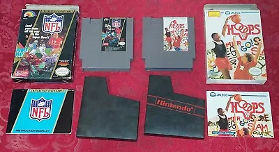 2 Game NES CIB Lot Hoops And NFL Nintendo Complete Authentic Fast Shipping  • $49.99