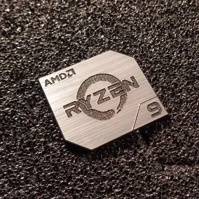 AMD RYZEN 9 Cpu PC Logo Label Decal Case Sticker Badge Silver [428e] • $3.69