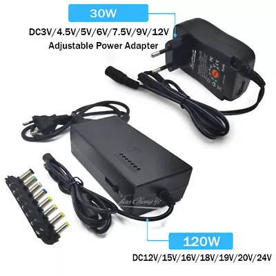 30W 120W AC 110V-220V Universal Power Adapter Charger DC3V/5V12V/15V/24V 4-5A • £9.36