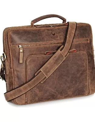 Donbolso Leather Should Bag Tann Brown/ Laptop Bag • £80