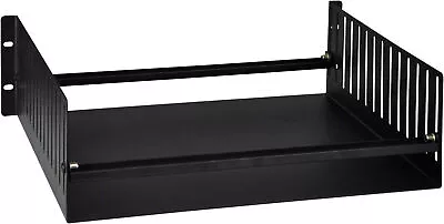 3U Steel 19-inch Rack Tray With Adjustable Clamps Black  03-L097GF • £33.65