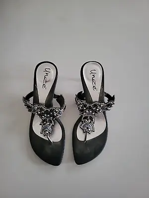 Unze  Toe Post Beaded Occasion Sandals Size 6 • £24.99