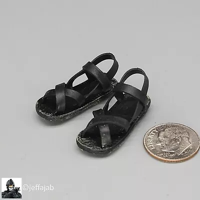 1:6 Scale Dragon Vietnam Viet Cong Linh Female Black Sandals For 12  Figures • $14.99