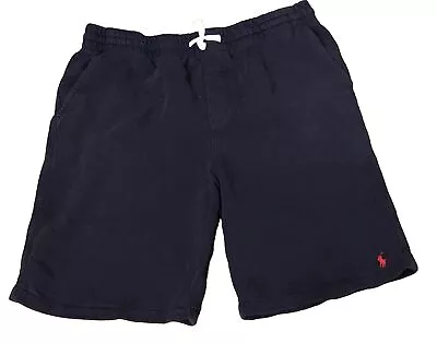 Polo Ralph Lauren Shorts Navy Blue Pony Drawstring Cotton Knit Logo Men’s Small • $15.90