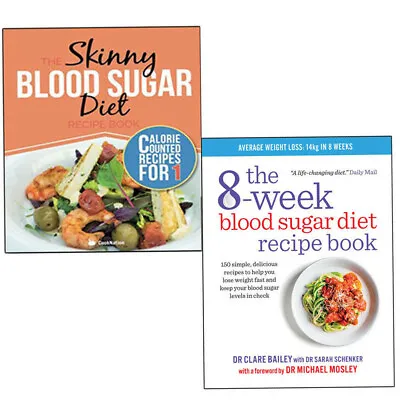 8-Week Blood Sugar Diet Recipe Book And Skinny Blood 2 Books Collection Set NEW • £12.99