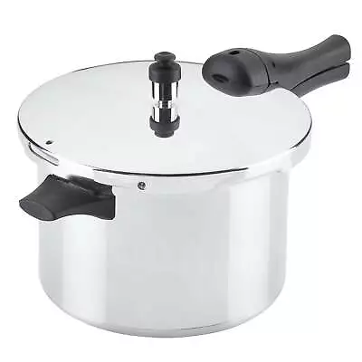 6-Quart Aluminum Stovetop Pressure Cooker With Lid Silver • $29.95