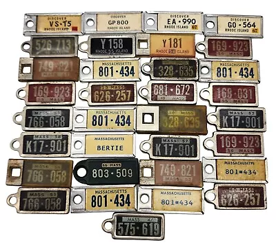 1940's-60's Lot Of DISABLED AMERICAN VETERANS Miniature License Plate Key Chain • $200