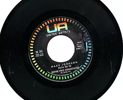 Marv Johnson:     Move Two Mountains / I Need You .. 45 Rpm # A-2006 • $4.50