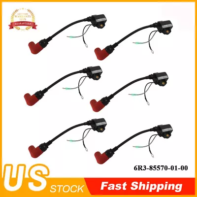 6Pcs Outboard Ignition Coil For Yamaha 100/150/175/200/225HP 6R3-85570-01-00 New • $78.11