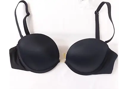 32dd Strapless Bra Black Ex-m&s Underwired Padded 100 Ways To Wear Cutaway • £6.47