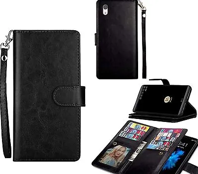 $12.50 • Buy Sony Xperia Xa1 Luxury Multifunction Wallet Case 9 Card & Wrist Strap