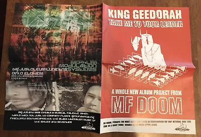 MF DOOM 2003 King Geedorah Take Me To Your Leader PROMO Poster RAP Hip Hop • $80