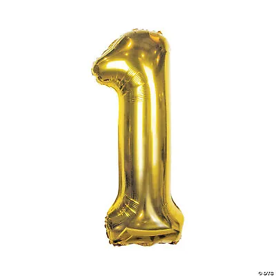 40  Metallic Gold Balloon Numbers For Birthday Or Anniversary Decoration • $7.19