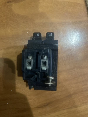 $10 • Buy Ite P1515 2 Pole 15-15a Duplex Pushmatic Circuit Breaker B247