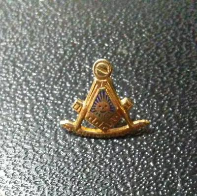 Vintage 10k Gold Freemason Masonic Sun Tie Tack Lapel Pin • $62.99