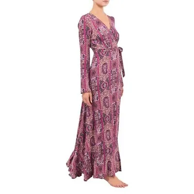 $50 • Buy Tigerlily La Femme Wrap Dress Purple Size 8-10 