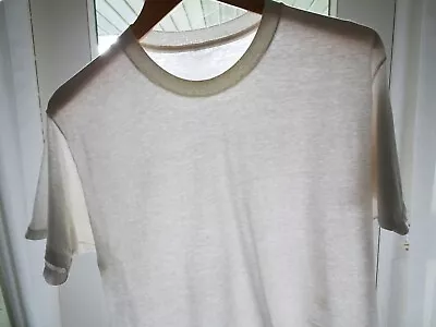 S/M Vtg Early 90s Plain White Blank Distressed Surf Skate Single Stitch T-Shirt • $37.49