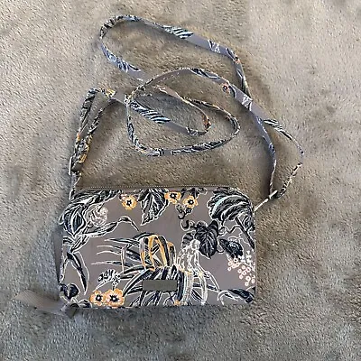 Vera Bradley Triple Compartment Crossbody Wallet Rain Forest Toile Twill • $26.22