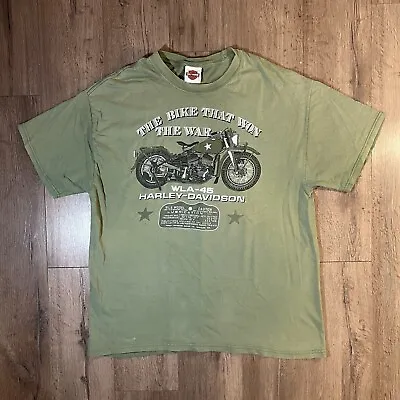 Vintage Harley Davidson Shirt Mens XL Green Pearl Harbor Hawaii Motorcycle Biker • $15.96