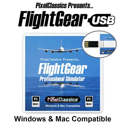 Flight Simulator 2023 X DELUXE FlightGear Aircraft Plane Helicopter Sim DVD USB • $13.99