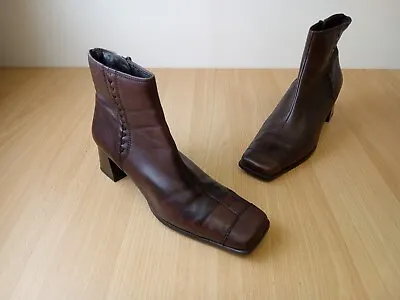 Sally O'Hara Women's Brown Leather Heeled  Boots Size 6.5 • £12.41