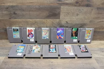 Lot Of 11 Nintendo Nes Games Rad Racer Baseball California Games Tecmo Bowl & Mo • $37.11