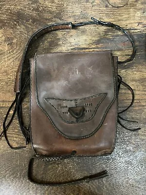 Vintage Handmade Leather Purse Bag Western Tooled Needs Repair  Boho Purse • $25